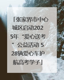 张家界市中心城区启动2025年“爱心送考”公益活动 528辆爱心车护航高考学子
