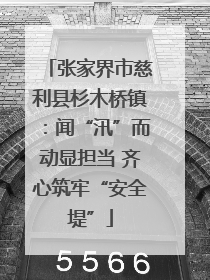 张家界市慈利县杉木桥镇：闻“汛”而动显担当 齐心筑牢“安全堤”