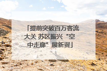 提前突破百万客流大关 苏区振兴“空中走廊”展新翼