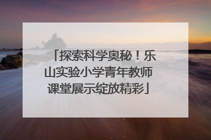 探索科学奥秘！乐山实验小学青年教师课堂展示绽放精彩