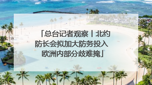 总台记者观察丨北约防长会拟加大防务投入 欧洲内部分歧难掩