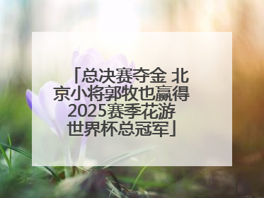 总决赛夺金 北京小将郭牧也赢得2025赛季花游世界杯总冠军