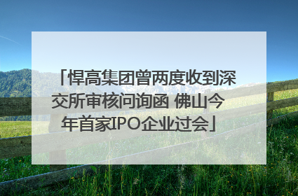 悍高集团曾两度收到深交所审核问询函 佛山今年首家IPO企业过会