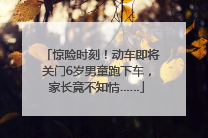 惊险时刻！动车即将关门6岁男童跑下车，家长竟不知情……