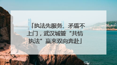 执法先服务、矛盾不上门，武汉城管“共情执法”赢来双向奔赴