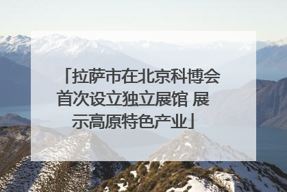 拉萨市在北京科博会首次设立独立展馆 展示高原特色产业