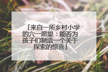 来自一所乡村小学的六一愿望：能否为孩子们制造一个关于探索的惊喜