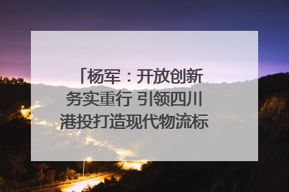 杨军：开放创新 务实重行 引领四川港投打造现代物流标杆｜致敬2024四川经济影响力人物