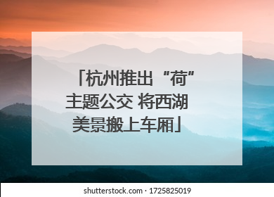 杭州推出“荷”主题公交 将西湖美景搬上车厢