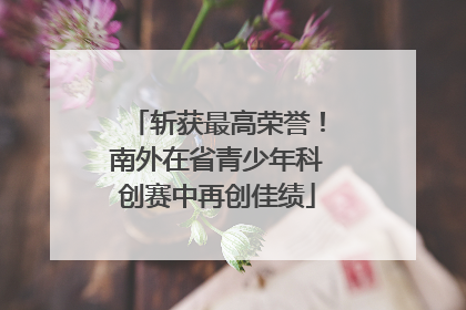 斩获最高荣誉！南外在省青少年科创赛中再创佳绩