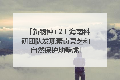 新物种+2！海南科研团队发现素贞灵芝和自然保护地壁虎
