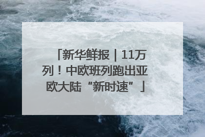 新华鲜报｜11万列！中欧班列跑出亚欧大陆“新时速”