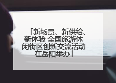 新场景、新供给、新体验 全国旅游休闲街区创新交流活动在岳阳举办