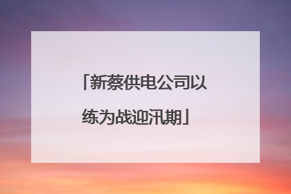新蔡供电公司以练为战迎汛期