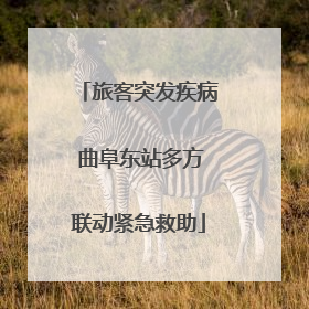旅客突发疾病 曲阜东站多方联动紧急救助