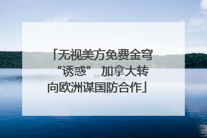 无视美方免费金穹“诱惑” 加拿大转向欧洲谋国防合作