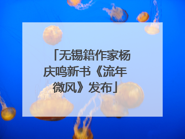 无锡籍作家杨庆鸣新书《流年微风》发布
