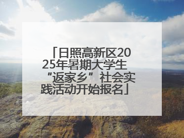 日照高新区2025年暑期大学生“返家乡”社会实践活动开始报名