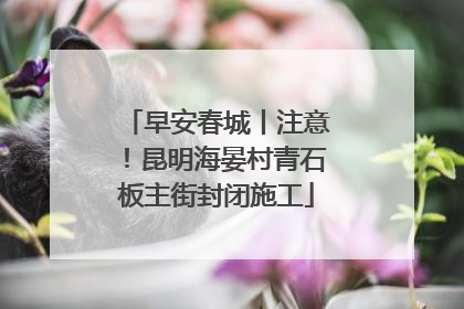 早安春城丨注意！昆明海晏村青石板主街封闭施工