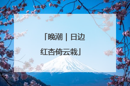 晚潮｜日边红杏倚云栽