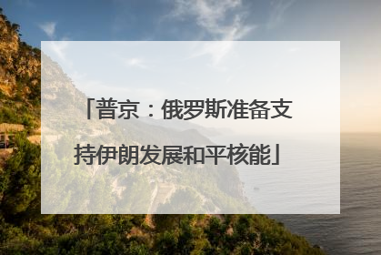 普京：俄罗斯准备支持伊朗发展和平核能