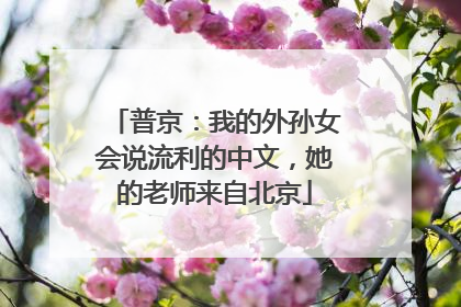 普京：我的外孙女会说流利的中文，她的老师来自北京