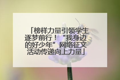 榜样力量引领学生逐梦前行！“我身边的好少年”网络征文活动传递向上力量