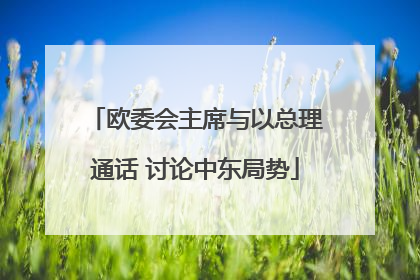 欧委会主席与以总理通话 讨论中东局势