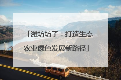 潍坊坊子：打造生态农业绿色发展新路径