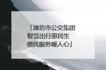 潍坊市公交集团智慧出行惠民生 便民服务暖人心