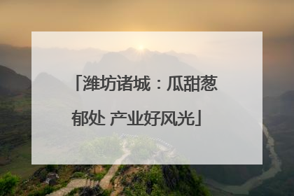 潍坊诸城：瓜甜葱郁处 产业好风光