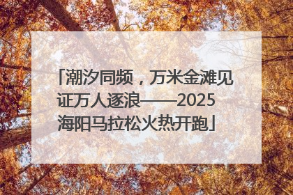 潮汐同频，万米金滩见证万人逐浪——2025海阳马拉松火热开跑