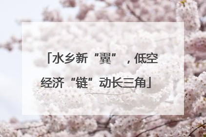 水乡新“翼”，低空经济“链”动长三角