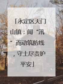 永定区天门山镇：闻“汛”而动筑防线，守土尽责护平安