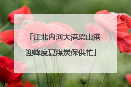 江北内河大港梁山港迎峰度夏煤炭保供忙
