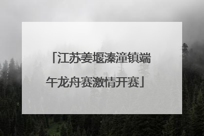 江苏姜堰溱潼镇端午龙舟赛激情开赛