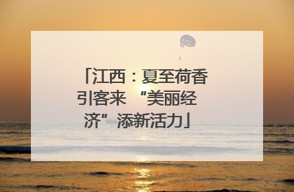 江西：夏至荷香引客来 “美丽经济”添新活力