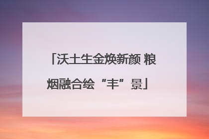 沃土生金焕新颜 粮烟融合绘“丰”景