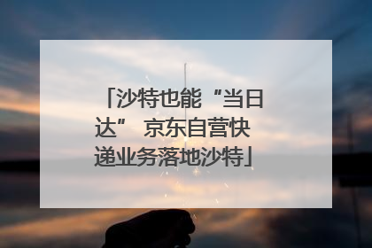 沙特也能“当日达” 京东自营快递业务落地沙特