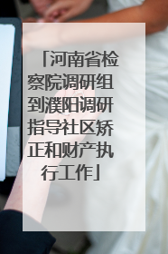 河南省检察院调研组到濮阳调研指导社区矫正和财产执行工作