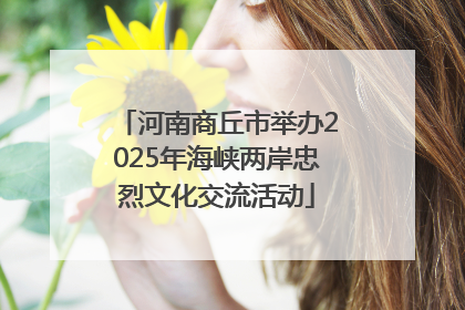 河南商丘市举办2025年海峡两岸忠烈文化交流活动