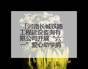 河南长城铁路工程建设咨询有限公司开展“六一”爱心助学捐赠活动