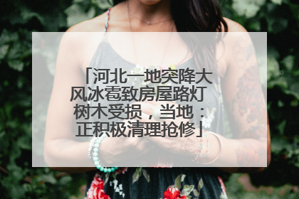 河北一地突降大风冰雹致房屋路灯树木受损，当地：正积极清理抢修
