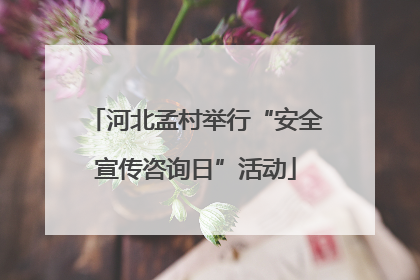 河北孟村举行“安全宣传咨询日”活动