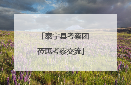 泰宁县考察团莅惠考察交流