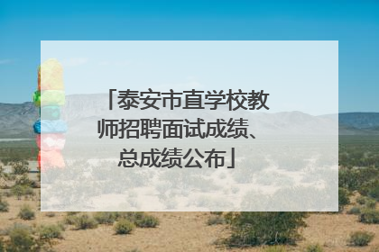 泰安市直学校教师招聘面试成绩、总成绩公布
