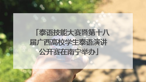 泰语技能大赛暨第十八届广西高校学生泰语演讲公开赛在南宁举办