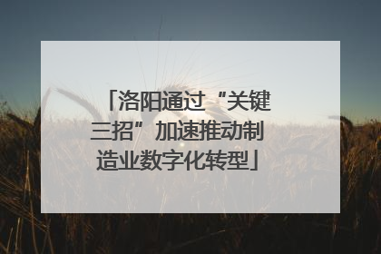 洛阳通过“关键三招”加速推动制造业数字化转型