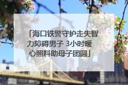 海口铁警守护走失智力障碍男子 3小时暖心照料助母子团圆