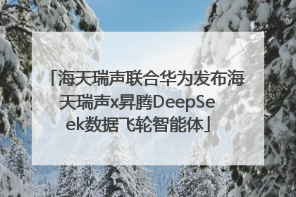海天瑞声联合华为发布海天瑞声x昇腾DeepSeek数据飞轮智能体